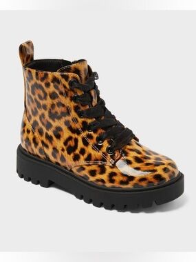 Art Class - Kids' Kayden Lug Sole Lace-Up Zippered Booties Size 2